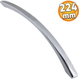 Badem10 Berilay Düz Mobilya Mutfak Dolabı Çekmece Dolap Kapak Krom 224 mm Metal Kulp