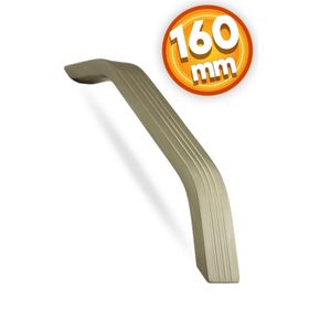 Badem10 Bermuda Çekmece Mutfak Dolap Kapak Kulbu 160 mm Bronz Metal Kulp