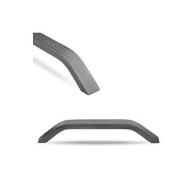 Badem10 Bermuda Çekmece Mutfak Dolap Kapak Kulbu 160 mm Füme Metal Kulp