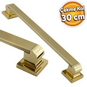 Badem10 Bersel Tutma Gold 30 cm Çekme Kolu Çelik Kapı Dış Kapı Kolu Kulp