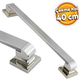 Badem10 Bersel Tutma Saten 40 cm Çekme Kolu Çelik Kapı Dış Kapı Kolu Kulp