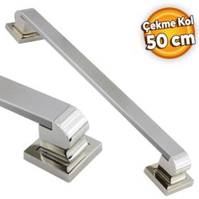 Badem10 Bersel Tutma Saten 50 cm Çekme Kolu Çelik Kapı Dış Kapı Kolu Kulp