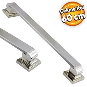 Badem10 Bersel Tutma Saten 60 cm Çekme Kolu Çelik Kapı Dış Kapı Kolu Kulp