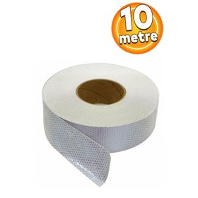 Badem10 Beyaz 10 m Reflektörlü Reflektif Fosforlu Şerit Bant