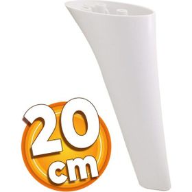 Badem10 Beyaz 20 cm Baza Ayak Mobilya Kanepe Sehpa Puf Koltuk Ayağı
