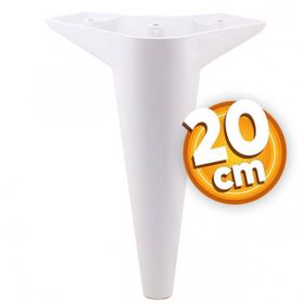Badem10 Beyaz 20 cm Baza Ayak Mobilya Kanepe Sehpa Puf Koltuk Ayağı