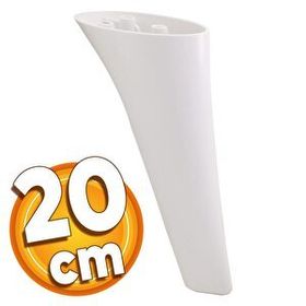 Badem10 Beyaz 20 cm Baza Ayak Mobilya Kanepe Sehpa Puf Koltuk Ayağı