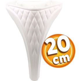 Badem10 Beyaz 20 cm Baza Ayak Mobilya Kanepe Sehpa Puf Koltuk Ayağı