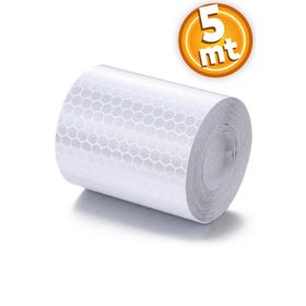 Badem10 Beyaz 5 m Reflektörlü Reflektif Fosforlu Şerit Bant