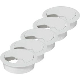 Badem10 Beyaz 5x6 cm Masa Üstü Kablo Kanalı Deliği Kapağı