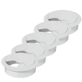 Badem10 Beyaz 5x6 cm Masa Üstü Kablo Kanalı Deliği Kapağı