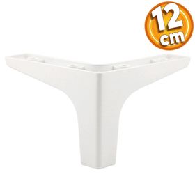 Badem10 Beyaz Baza Ayak 12 cm 4 Adet Mobilya Kanepe Sehpa Puf Koltuk Ayağı