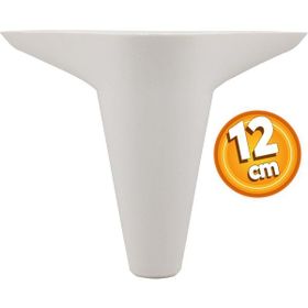 Badem10 Beyaz Baza Ayak 12 cm Mobilya Kanepe Sehpa Puf Koltuk Ayağı