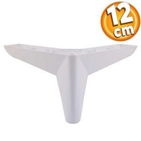 Badem10 Beyaz Baza Ayak 12 cm Mobilya Kanepe Sehpa Puf Koltuk Ayağı