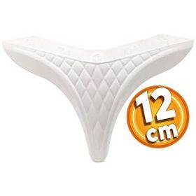 Badem10 Beyaz Baza Ayak 12 cm Mobilya Kanepe Sehpa Puf Koltuk Ayağı