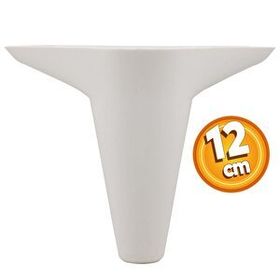 Badem10 Beyaz Baza Ayak 12 cm Mobilya Kanepe Sehpa Puf Koltuk Ayağı