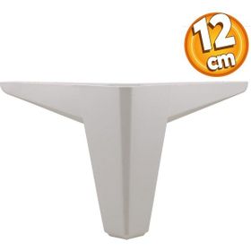 Badem10 Beyaz Baza Ayak 12 cm Mobilya Kanepe Sehpa Puf Koltuk Ayağı