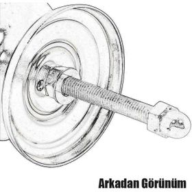 Badem10 Beyaz Metal As Klasik Kapı Tokmağı