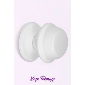 Badem10 Beyaz Metal Efe Kapı Tokmağı