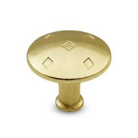 Badem10 Big Baklavalı Düğme Çekmece Dolap Kapak Gold Metal Kulp