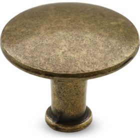 Badem10 Big Düğme Çekmece Dolap Kapak Antik Sarı Metal Kulp