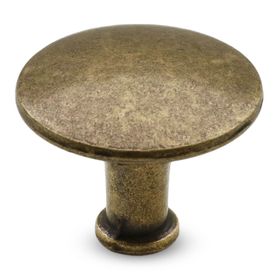 Badem10 Big Düğme Çekmece Dolap Kapak Antik Sarı Metal Kulp
