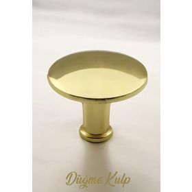 Badem10 Big Düğme Çekmece Dolap Kapak Gold Metal Kulp