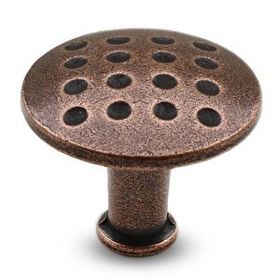 Badem10 Big Düğme Noktalı Çekmece Dolap Kapak Antik Bakır Metal Kulp