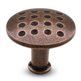 Badem10 Big Düğme Noktalı Çekmece Dolap Kapak Antik Bakır Metal Kulp
