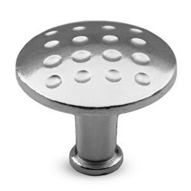 Badem10 Big Düğme Noktalı Çekmece Dolap Kapak Krom Metal Kulp