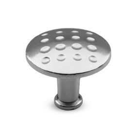 Badem10 Big Düğme Noktalı Çekmece Dolap Kapak Krom Metal Kulp