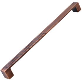 Badem10 Bihter Desenli Mutfak Çekmece Dolap Kapak Antik Bakır 224 mm Metal Kulp