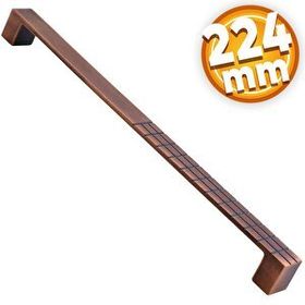 Badem10 Bihter Desenli Mutfak Çekmece Dolap Kapak Antik Bakır 224 mm Metal Kulp