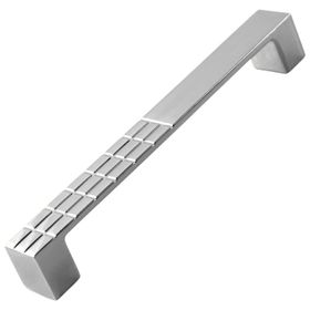 Badem10 Bihter Desenli Mutfak Çekmece Dolap Kapak Krom 128 mm Metal Kulp