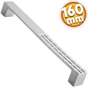 Badem10 Bihter Desenli Mutfak Çekmece Dolap Kapak Krom160 mm Metal Kulp