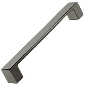 Badem10 Bihter Düz Mutfak Çekmece Dolap Kapak Füme 128 mm Metal Kulp