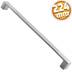 Badem10 Bihter Düz Mutfak Çekmece Dolap Kapak Krom 224 mm Metal Kulp