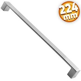 Badem10 Bihter Düz Mutfak Çekmece Dolap Kapak Krom 224 mm Metal Kulp