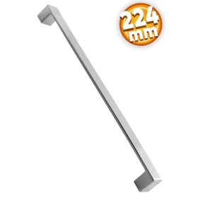 Badem10 Bihter Düz Mutfak Çekmece Dolap Kapak Krom 224 mm Metal Kulp