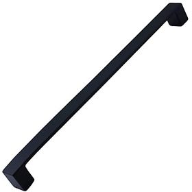 Badem10 Bihter Düz Mutfak Çekmece Dolap Kapak Siyah 224 mm Metal Kulp