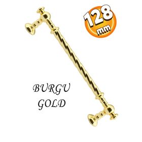Badem10 Burgu Mobilya Mutfak Dolabı Çekmece Dolap Kapak Altın Gold 128 mm Metal Kulp