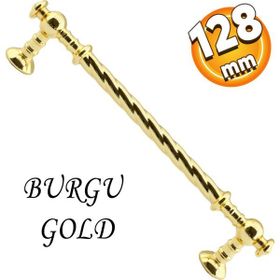 Badem10 Burgu Mobilya Mutfak Dolabı Çekmece Dolap Kapak Altın Gold 128 mm Metal Kulp