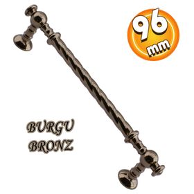 Badem10 Burgu Mobilya Mutfak Dolabı Çekmece Dolap Kapak Bronz 96 mm Metal Kulp