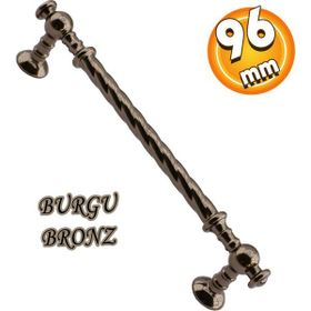 Badem10 Burgu Mobilya Mutfak Dolabı Çekmece Dolap Kapak Bronz 96 mm Metal Kulp