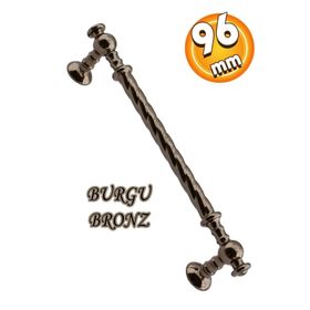 Badem10 Burgu Mobilya Mutfak Dolabı Çekmece Dolap Kapak Bronz 96 mm Metal Kulp