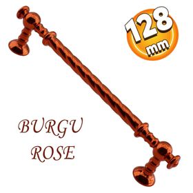 Badem10 Burgu Mobilya Mutfak Dolabı Çekmece Dolap Kapak Rose 128 mm Metal Kulp