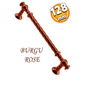 Badem10 Burgu Mobilya Mutfak Dolabı Çekmece Dolap Kapak Rose 128 mm Metal Kulp