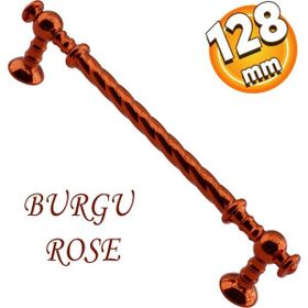 Badem10 Burgu Mobilya Mutfak Dolabı Çekmece Dolap Kapak Rose 128 mm Metal Kulp