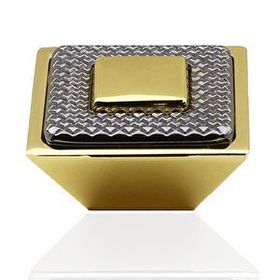 Badem10 Button Çekmece Mutfak Dolap Kapak Altın Krom Metal 16 mm Kulp