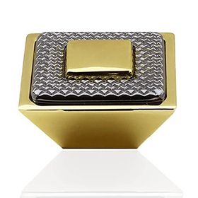 Badem10 Button Çekmece Mutfak Dolap Kapak Altın Krom Metal 16 mm Kulp